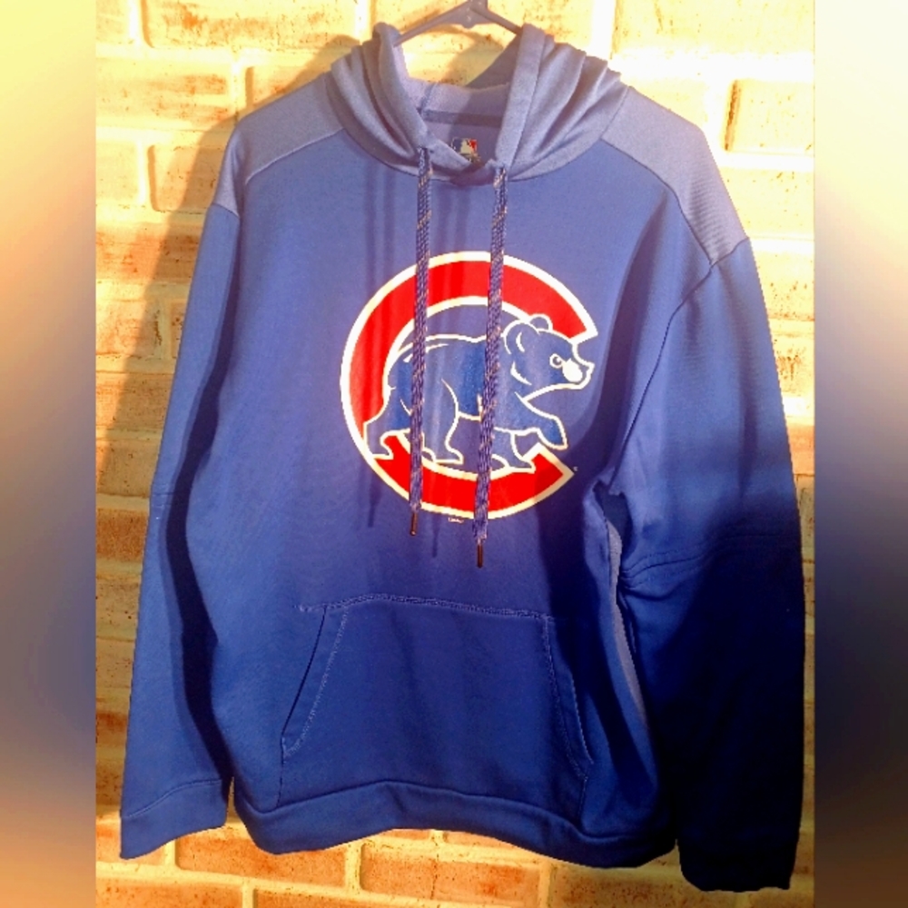 LSG/MLB RARE Chicago Cubs two toned hoodie. Men's Lrg